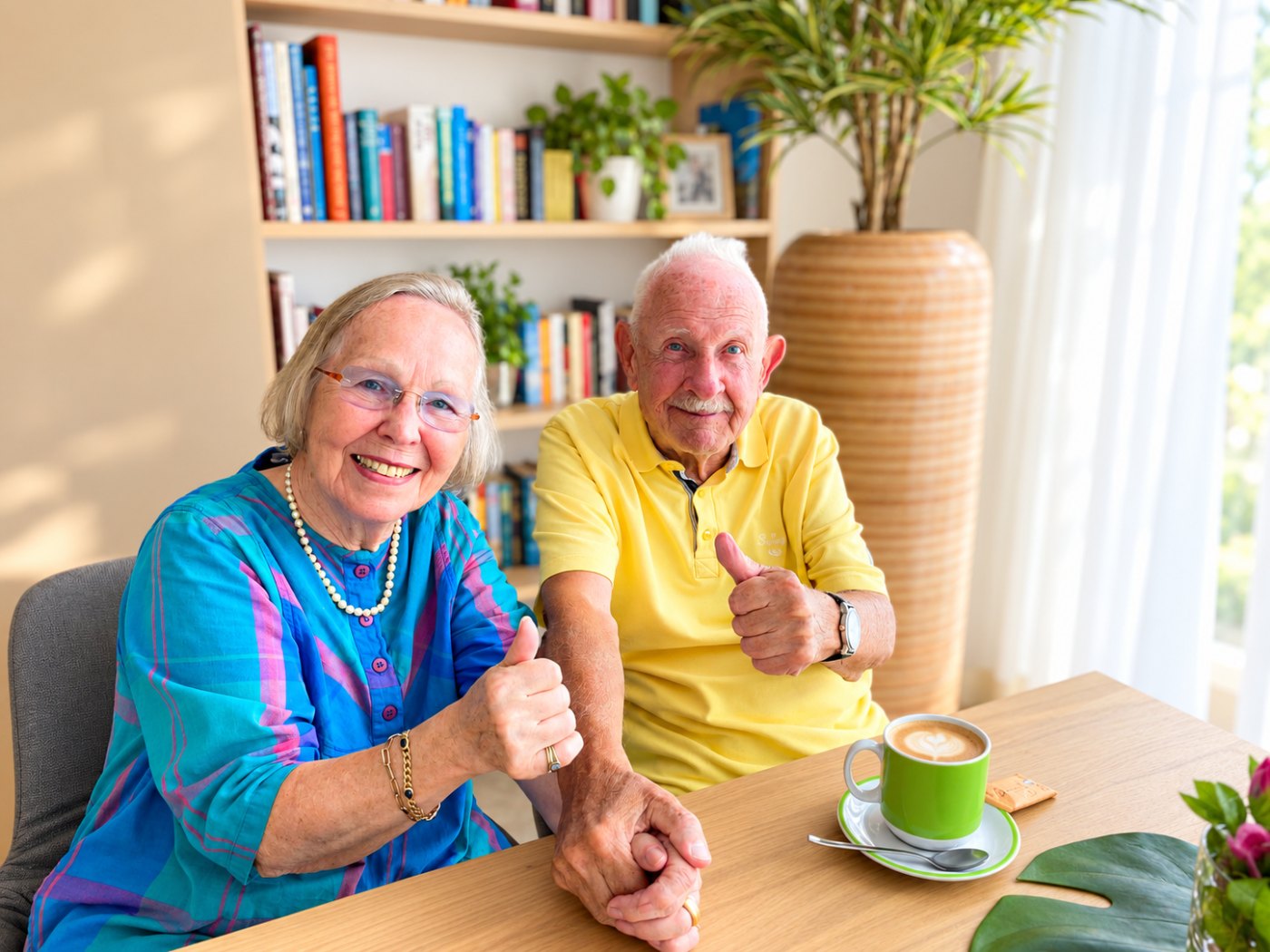 Helga und Hartmut H. beim Kaffee