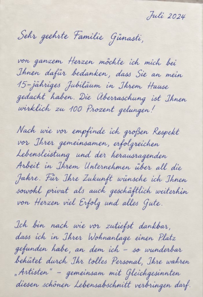 Brief, linke Seite