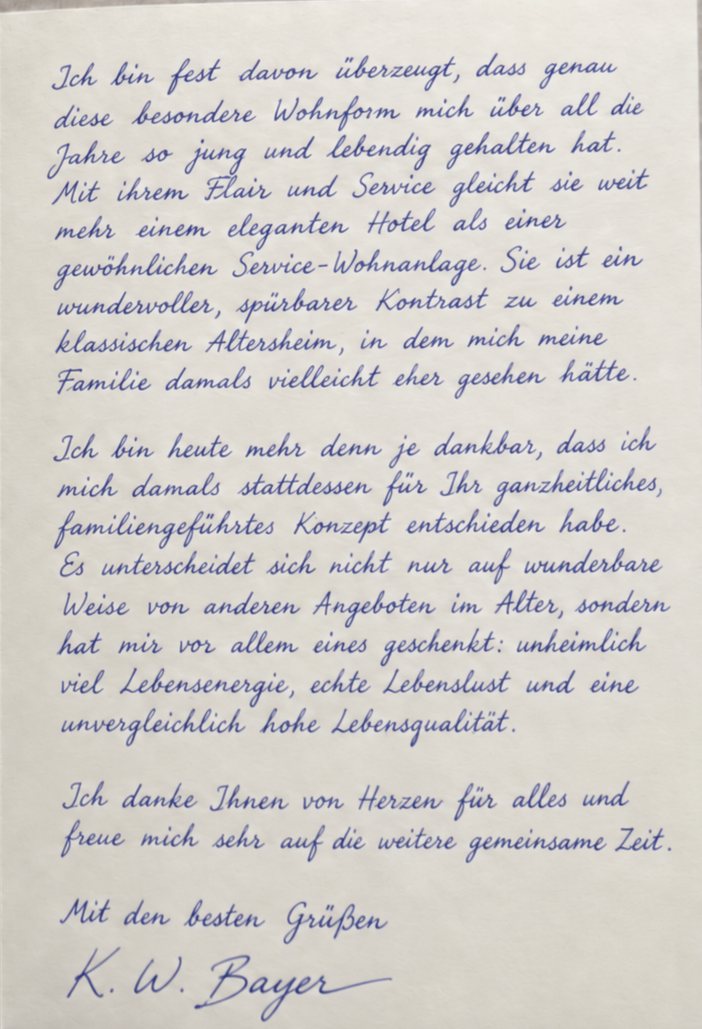 Brief, rechte Seite