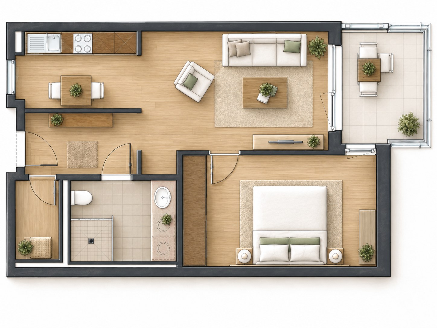 Grundriss Wohnungsbeispiel II