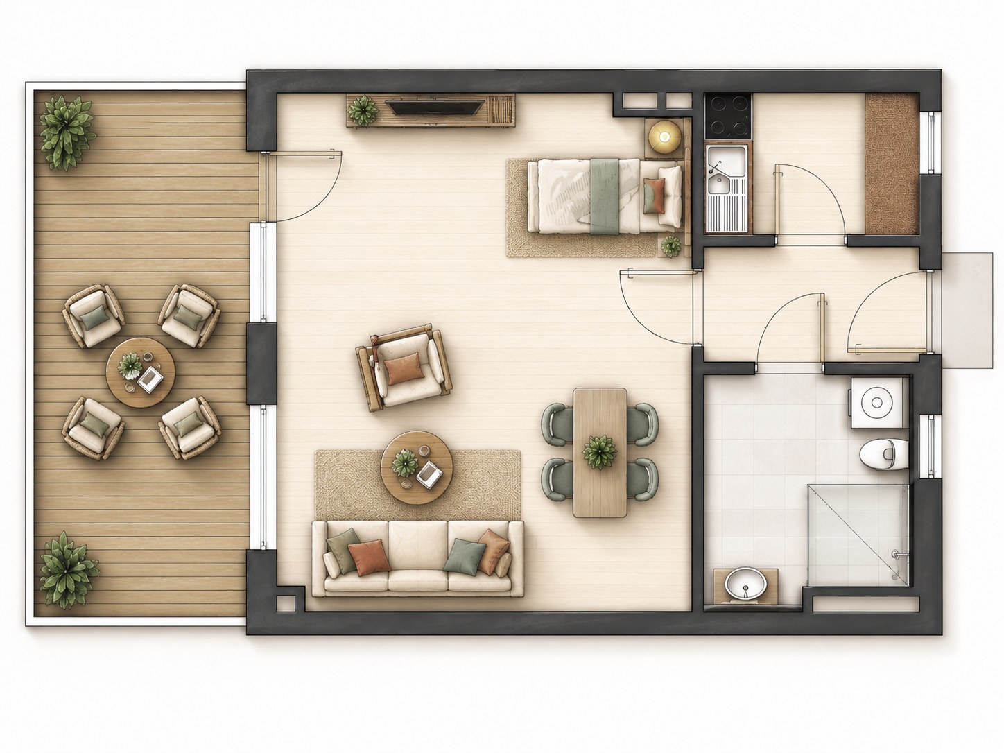 Grundriss Wohnungsbeispiel III